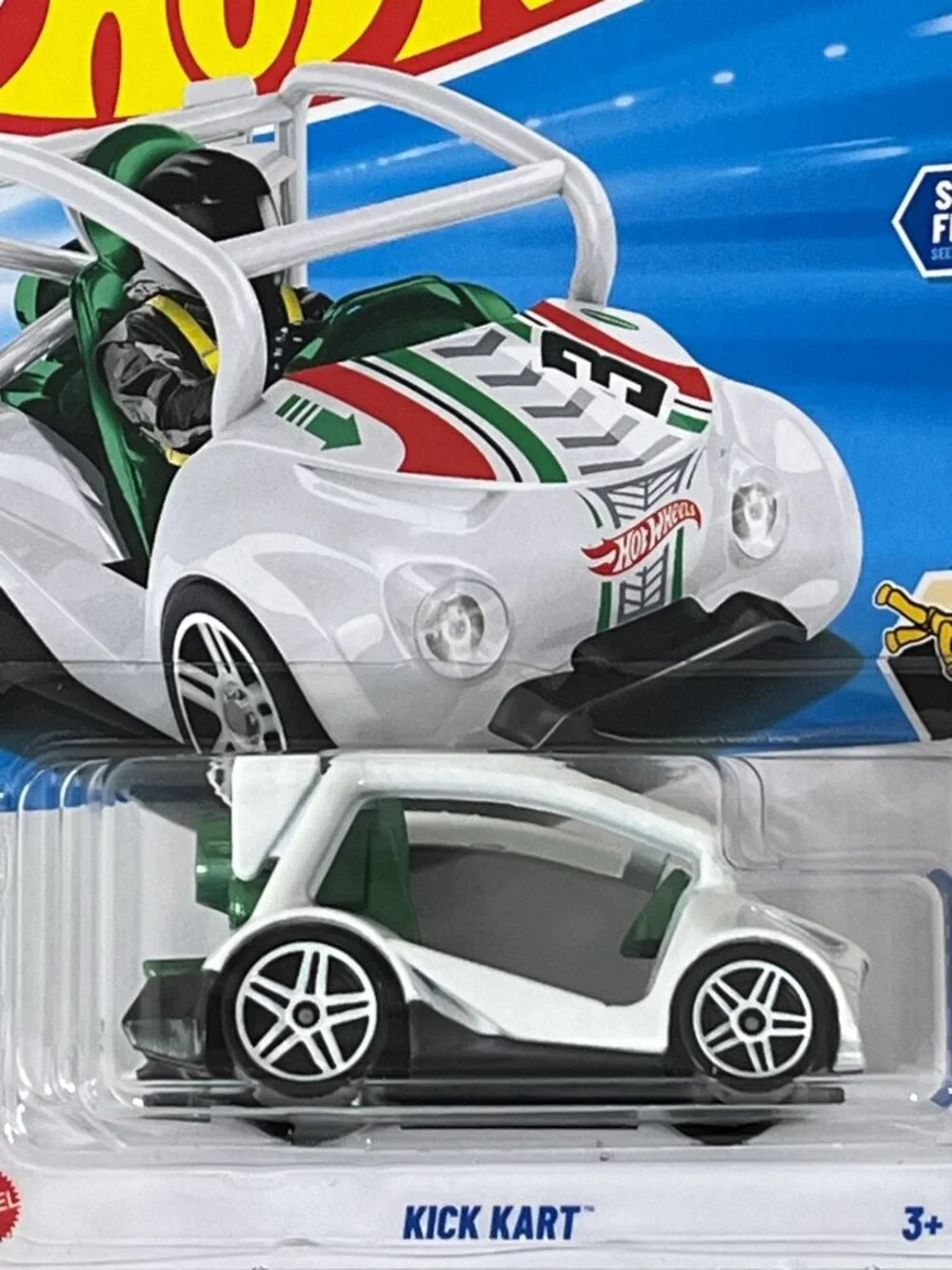 Hot Wheels Kick Kart HW Ride-Ons 2024 Mainline 23/250 White Green Go Kart